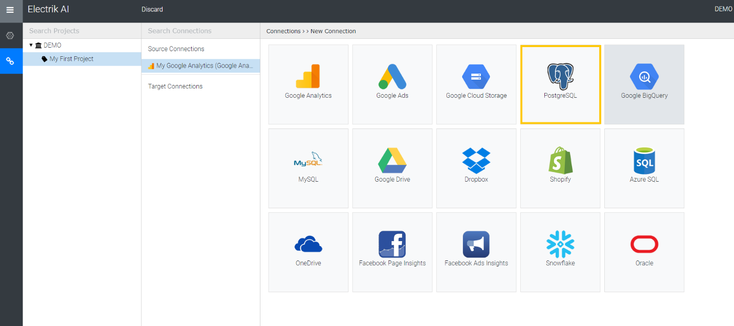 New postgreSQL connection-Electrik.ai