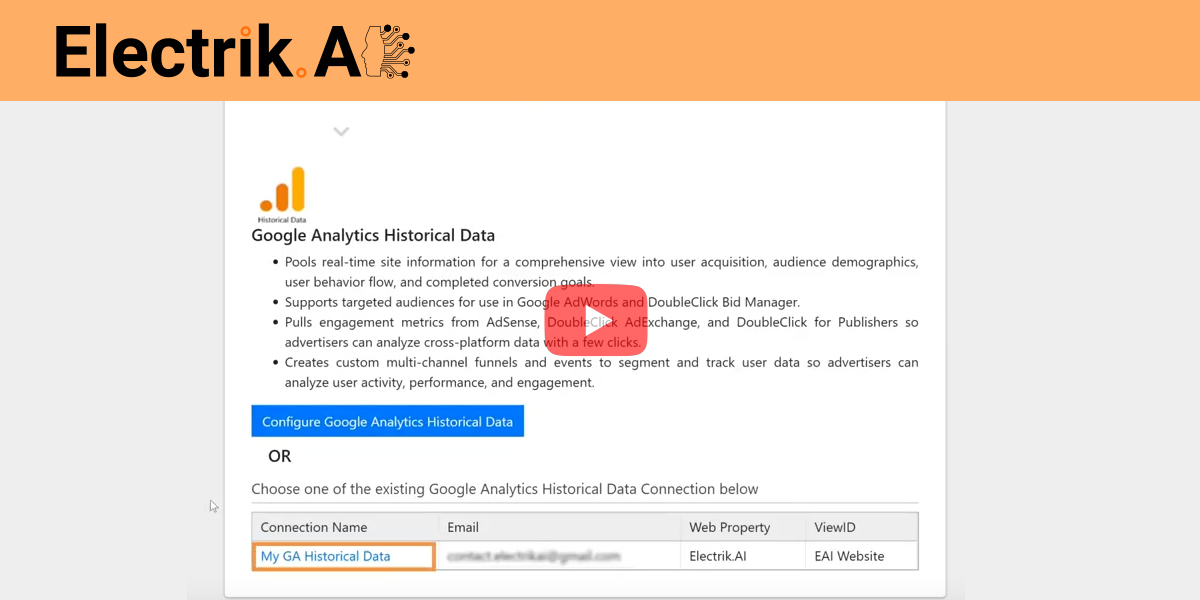 How to Export Google Analytics Historical Data to BigQuery with ElectrikAI