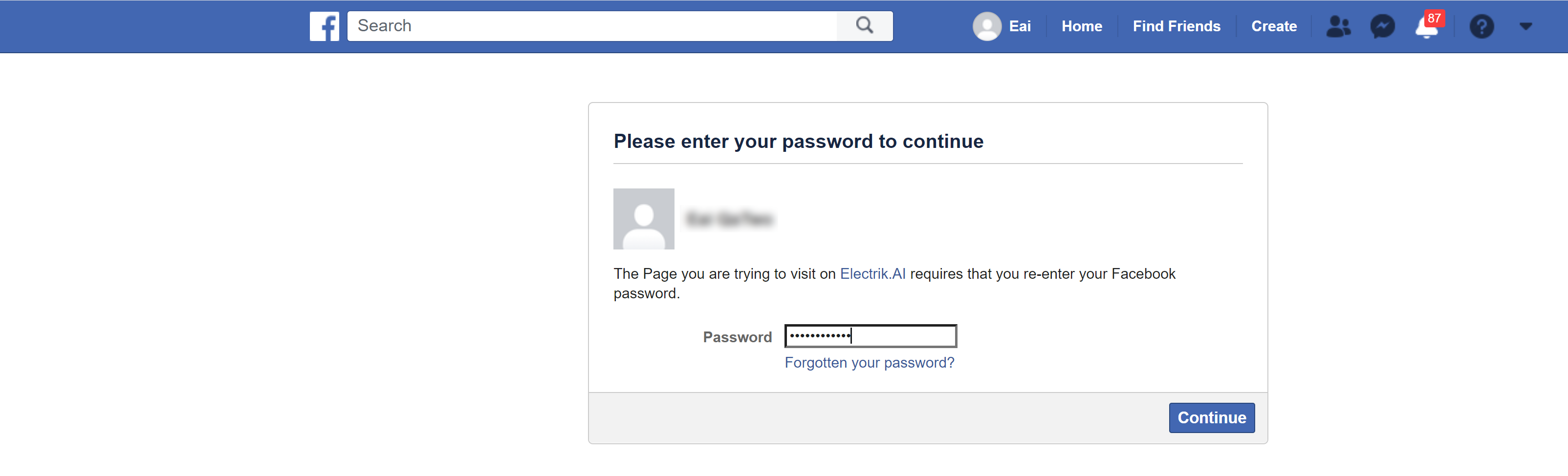 Provide your Facebook Page account User Id and Password.