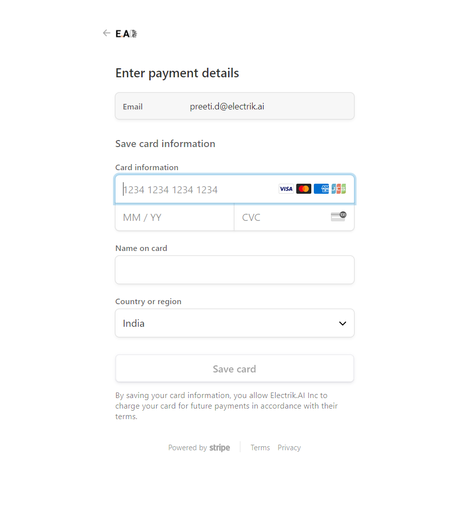 You will be redirected to a secured stripe payment gateway