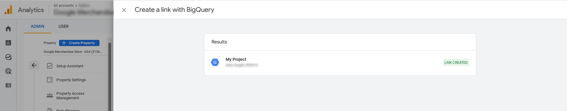 Congratulations! You have successfully set up the BigQuery Export.