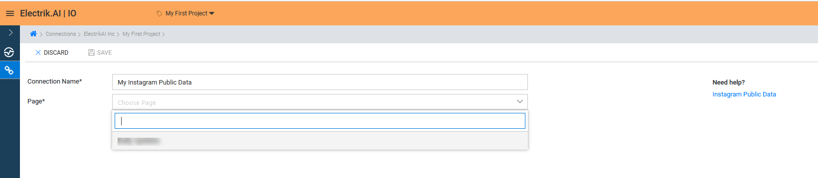 Conn Step 8 Select the required page ElectrikAI