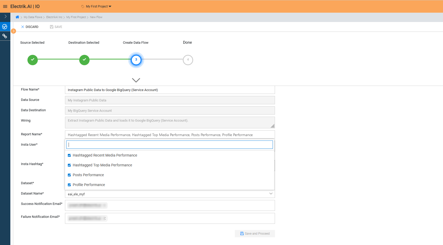 Instagram Public Data Flow-Step9a ElectrikAI