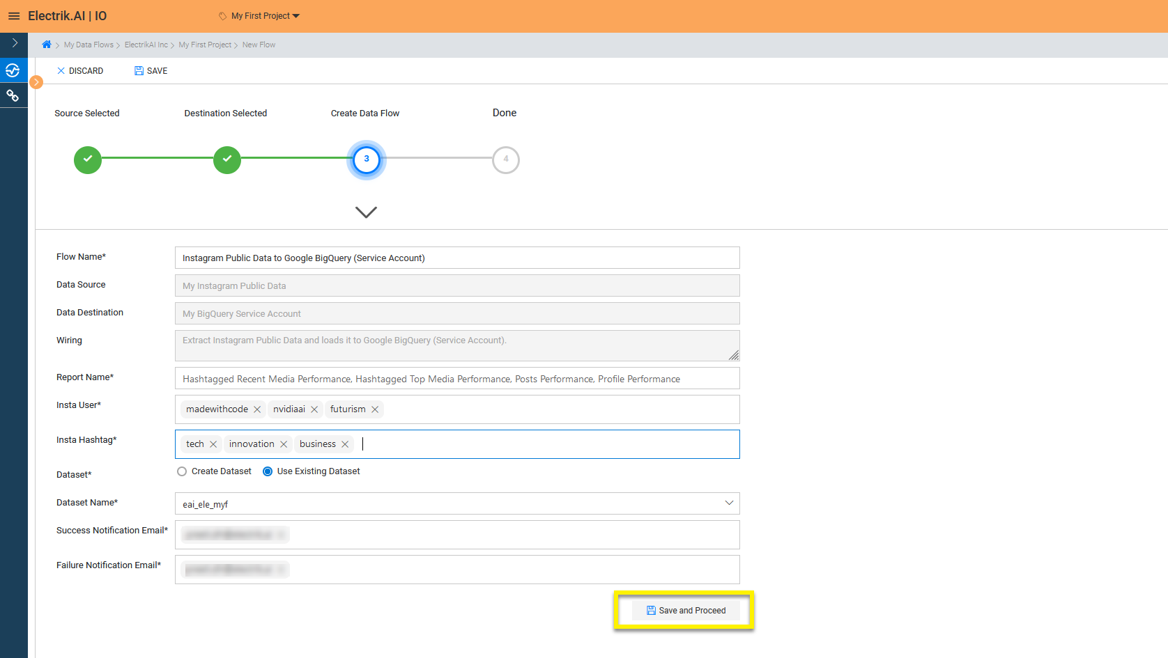 Instagram Public Data Flow-Step9c ElectrikAI