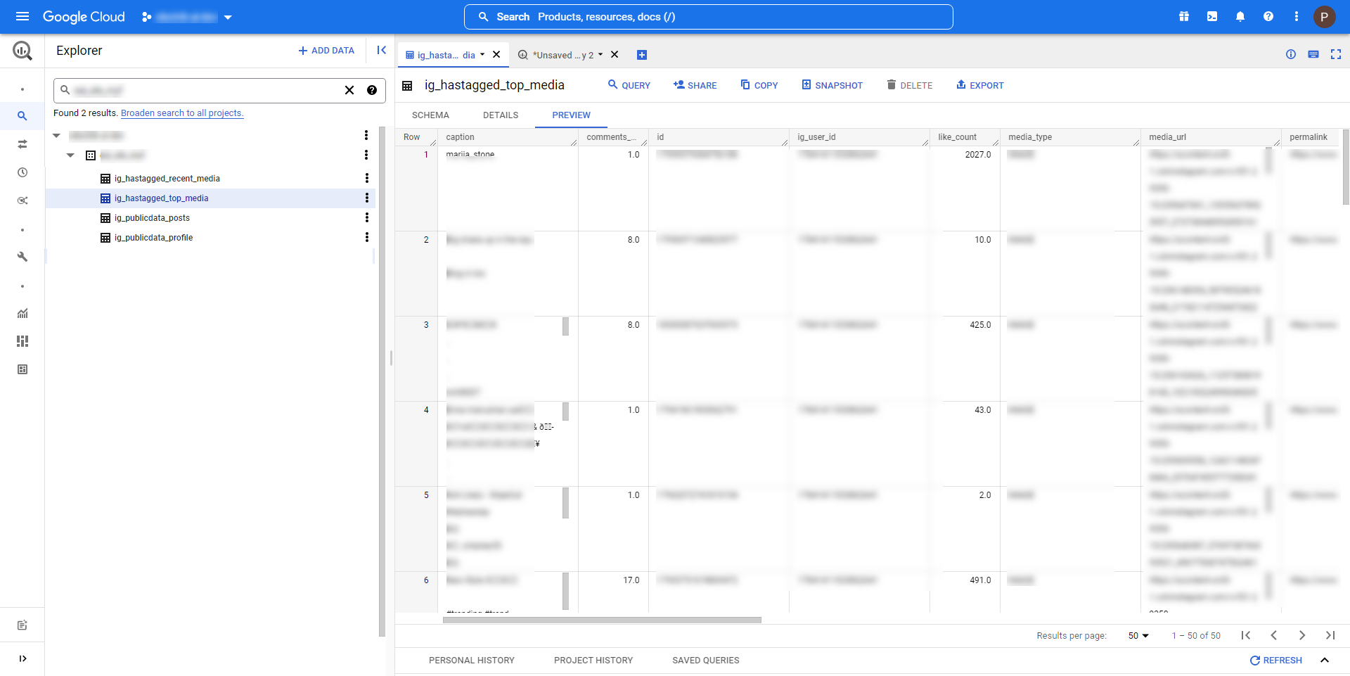 Your Instagram Public Data will start loading after 24 hours in your Data Set ElectrikAI
