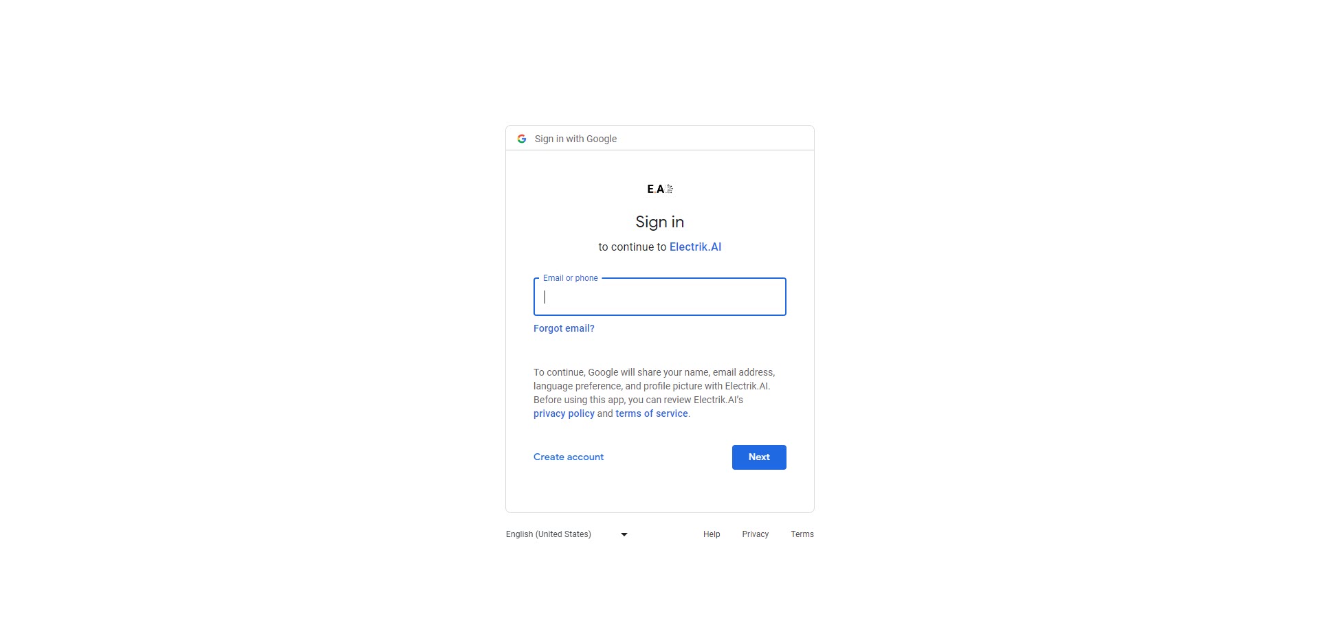 Conn-Step 6 Enter your Google Search Console User Id and Password - ElectrikAI