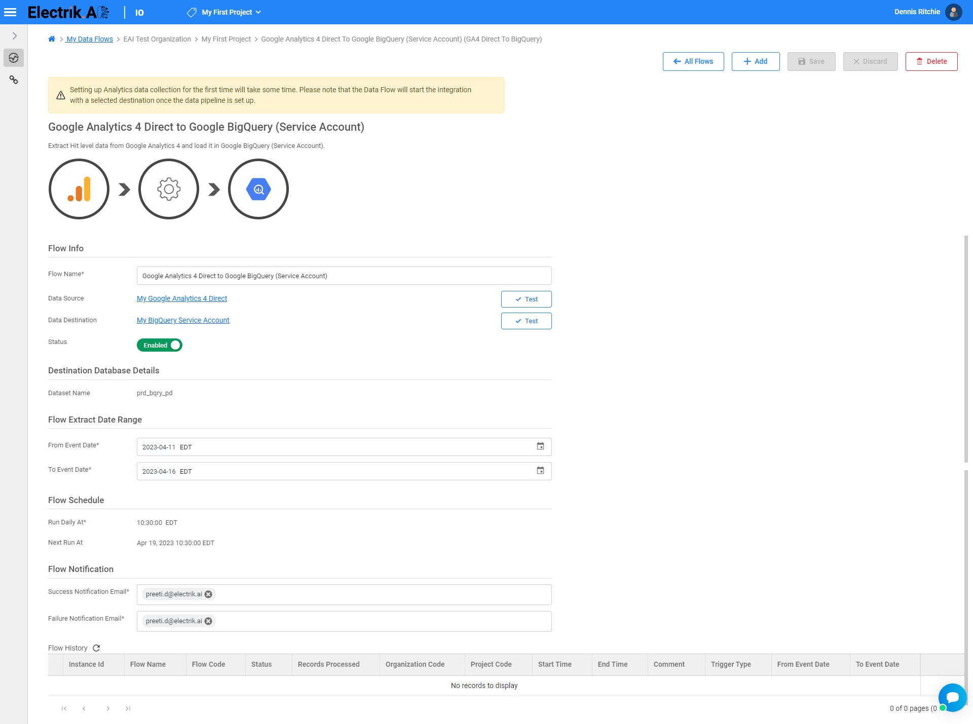 You have now successfully setup Google Analytics 4 Direct to BigQuery - ElectrikAI